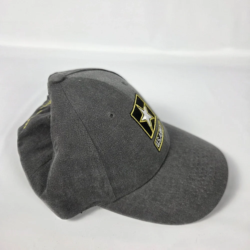 US Army Military Tactical Gray Embroidered Baseball Cap Hat Adjustable One Size